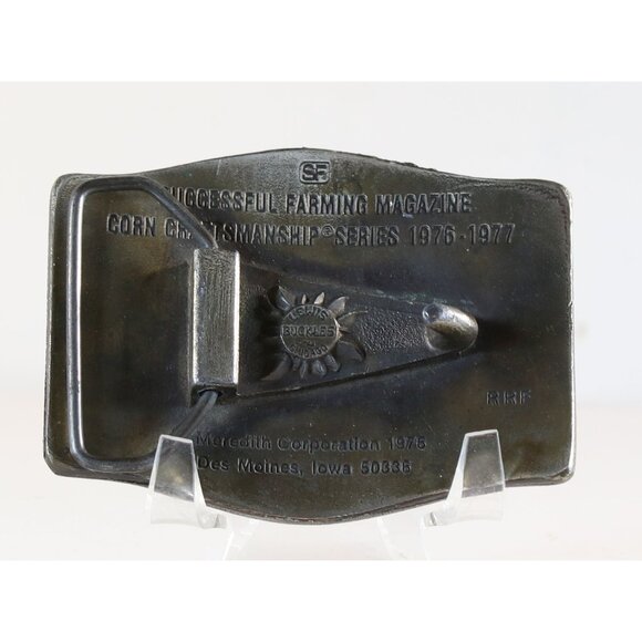 Successful Farming Corn Craftsman Metal Buckle 1977 Meredith Corporation - Picture 2 of 2